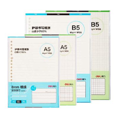 得力活页本A5B5笔记本活页替芯纸