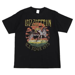 Led Zeppelin齐伯林飞艇pink floyd小领口queen摇滚乐队短袖T恤