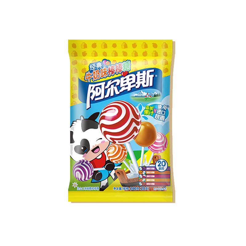 阿尔卑斯棒棒糖100支网红水果奶糖儿童零食喜糖糖果散装批发整箱