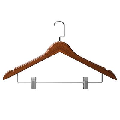 衣架裤架裤夹二合一实木带夹子
