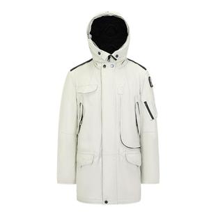 兽王 冬季新款男士马皮真皮皮衣羽绒服外套连帽中长款皮草大衣