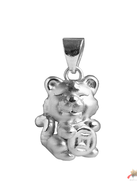 男女小孩999纯银12生肖项链吊坠