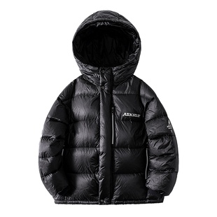 男童羽绒服儿童短款面包服冬季男款2025新款大童加厚抗寒男孩外套