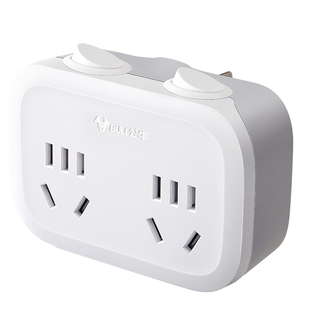 公牛扩容插座一分二转换器一转二插排拓展无线面板插板厨房洗衣机