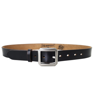 Horween美国霍尔文头层真牛皮八角白铜扣腰带手工美式复古皮带3.8