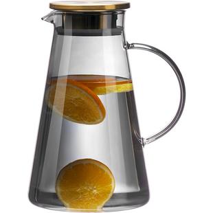 冷水壶玻璃耐高温家用泡茶壶凉水茶壶大容量果茶壶凉白开水杯套装