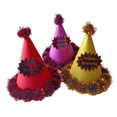 派对帽生日蛋糕派对儿童尖角帽