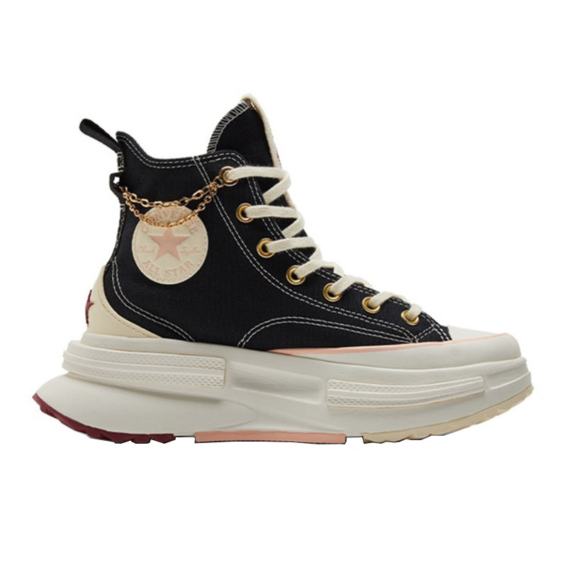 Converse匡威女鞋黑色厚底帆布鞋