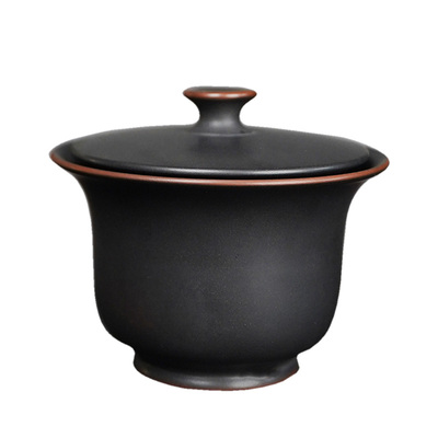 老茶客推荐-紫陶盖碗单个高档