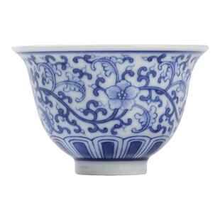 景德镇官方陶瓷手绘青花缠枝杯家用个人单杯专用主人杯茶杯茶具