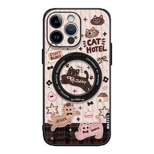 MASFEIL × 猫咪旅社适用iPhone17Promax手机壳新款ip15磁吸带支架苹果16Pro可爱套Ho5支点14高级感13pm全包