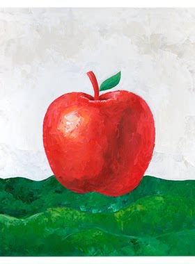 纽约手绘油画《平安果》