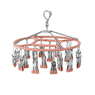 不锈钢晒袜子神器晾衣架多夹子家用晒内衣内裤专用的挂夹晾晒架子