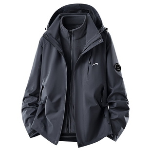贵人鸟冲锋上衣男款爸爸外套男春秋款三合一父亲春装男士外套男装