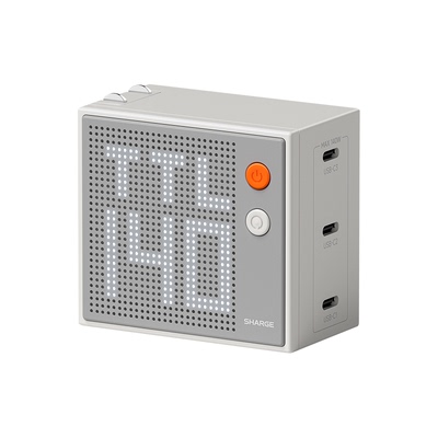 闪极67W点阵屏氮化镓充电器