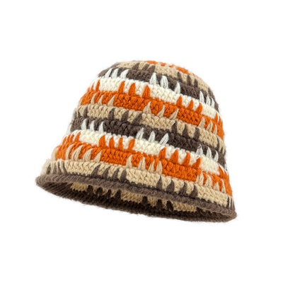 渔夫帽盆帽秋冬男女拼色吧保暖