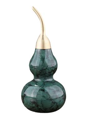 彩绘铜葫芦纯铜手工锻打中式非遗传承家居客厅玄关摆设工艺装饰品