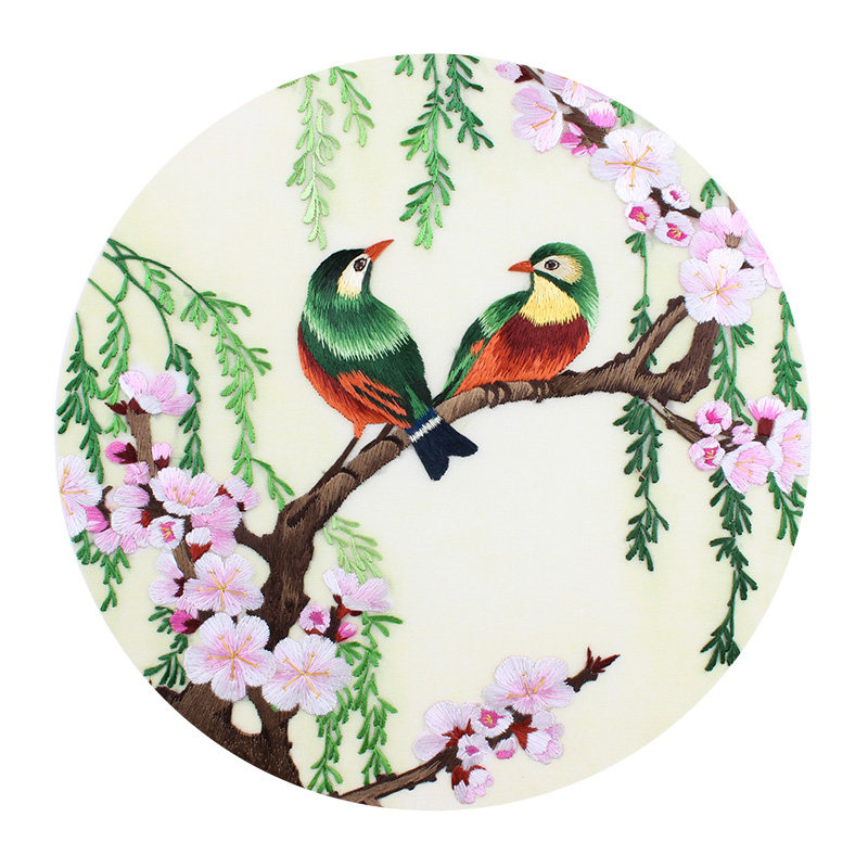 苏绣小镇花鸟套件入门diy材料包