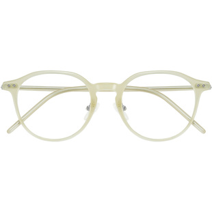 乳黄色超轻小框眼镜女近视可配有度数高级感小脸专用防蓝光眼睛架