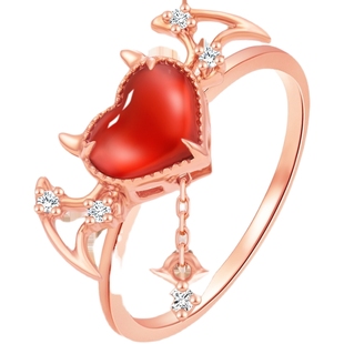 MONOLOGUE独白恶魔之心18k金爱心戒指MV415送女友送妈妈新年礼物