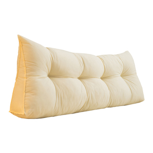 宿舍床头靠垫米黄床上靠枕懒人靠背床上玩手机软包护腰防撞软垫