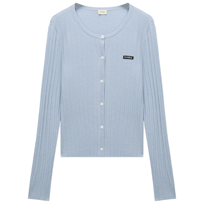 OCHIRLY欧时力羊毛坑条针织外套