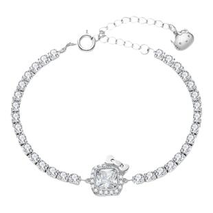 三丽鸥HelloKitt方糖手链女款小众设计纯银轻奢kt猫生日礼物女生