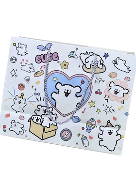 线条小狗精美鞋盒收纳袋礼品袋