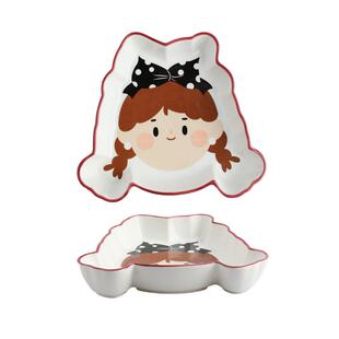 舍里森系女孩特别好看的饭碗陶瓷碗米饭碗小碗可爱餐具家用菜盘子