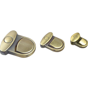 手工DIY皮具 箱包五金配件 鸭舌弹簧锁扣包扣圆形拧扣圆形插插扣