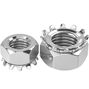 304不锈钢K型螺母带齿螺帽K帽美制多齿花齿K形螺丝帽M3M4M5M6M8mm