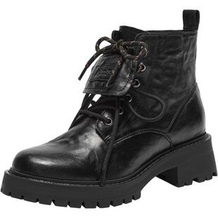 王子奇同款Bata英伦风马丁靴女款2025冬商场加绒短筒靴女WIG29DD5