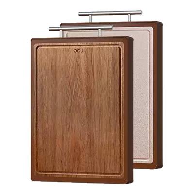 OOU进口百年乌檀木菜板抗菌防霉家用双面案板实木厨房砧板切菜板