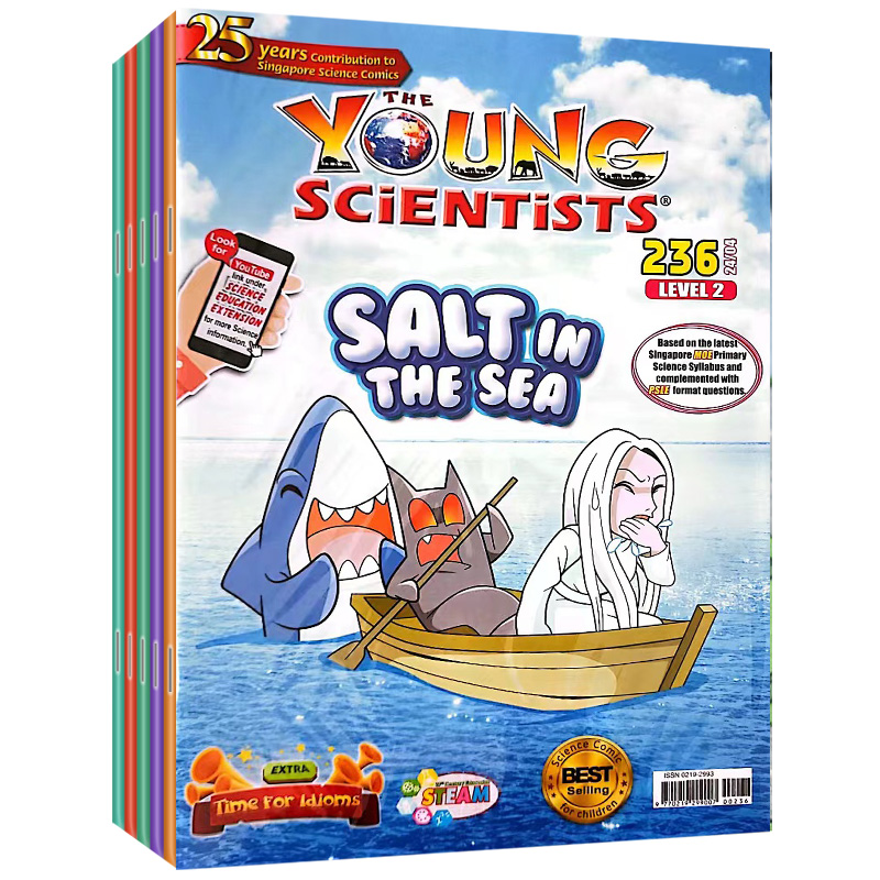 【任选5本立减】The Young Scientists level 2小小科学家二阶 2025年现货9-10岁新加坡科学漫画杂志儿童英语探索世界2024英文杂志