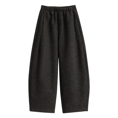 大码弯刀裤女小个子松紧腰九分裤