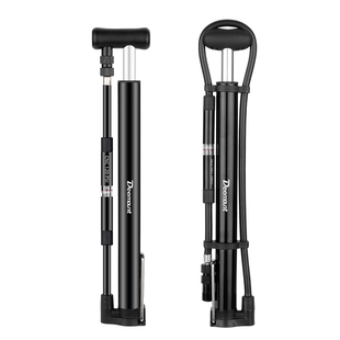 自行车便携高压打气筒带气压表美法嘴通用单车山地车前叉充气筒