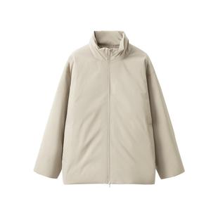 安心柳桥95白鸭绒 JI简中性风无绗线男士冬季舒适保暖立领羽绒服