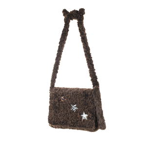 uustudio小众原创设计亚比毛绒秋冬五角星星大容量托特通勤斜挎包