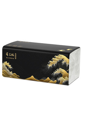 大尺寸印花加厚原木抽纸