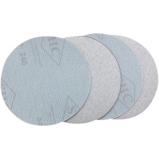 SHC砂纸抛光5寸植绒砂纸片汽车轮毂专用打磨片圆盘自粘沙皮纸白砂