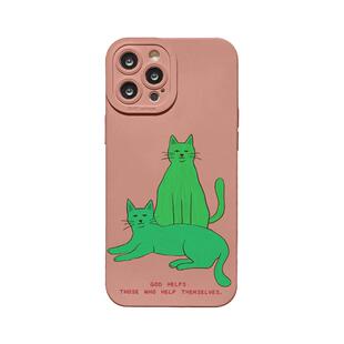 benefit趣味绿色猫咪围巾小狗17适用于iphone16promax苹果15PRO手机壳13新款14套12个性11全包xsmax硅胶xr防