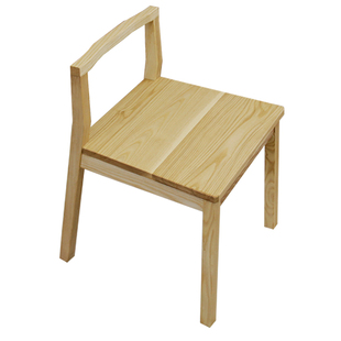 不折椅 简约北欧红橡黑胡桃樱桃白蜡实木餐椅单人矮椅墨餐厅书房