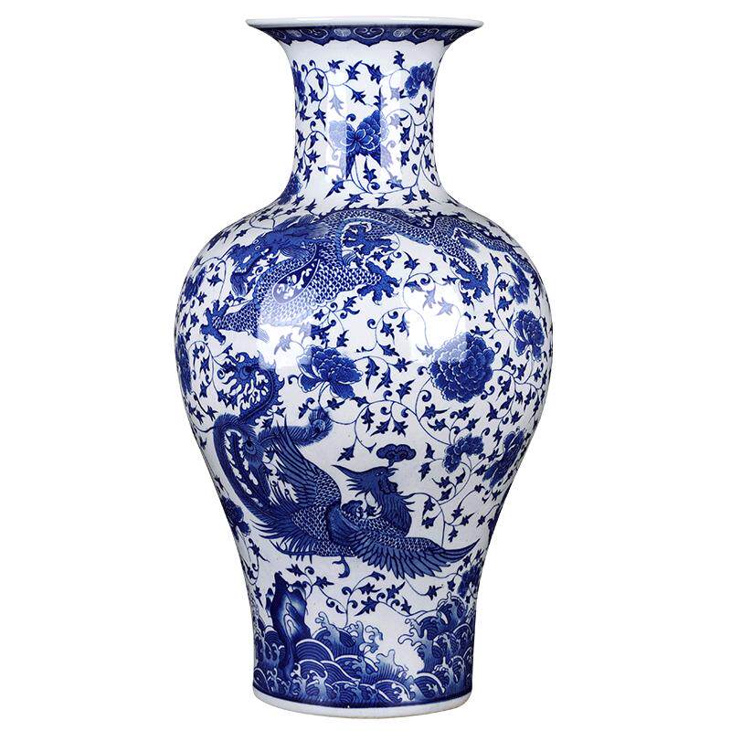 景德镇中式风家居客厅酒柜大花瓶