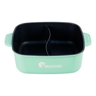 脉鲜鸳鸯锅卡式炉户外防滑专用多功能涮烤料理锅大容量一体式锅具