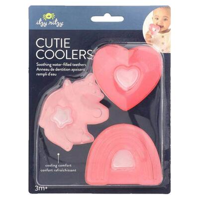 itzy ritzy,Cutie Coolers，舒缓充水牙胶，3 个月以上，魔术，3