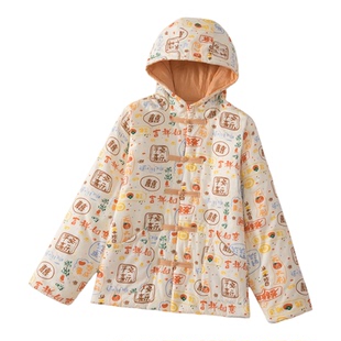 新国风纯棉花棉袄女装冬季加厚保暖连帽棉服外套复古盘口棉花棉衣