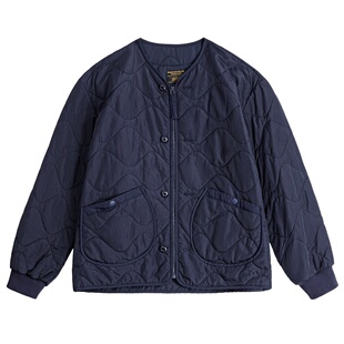 马登工装美式休闲绗缝M65棉服短薄款橘色夹克内胆棒球服外套男秋