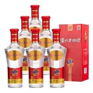 泸州老窖老酒坊V3浓香型白酒52度500ml*6瓶整箱装 宴请自饮口粮酒