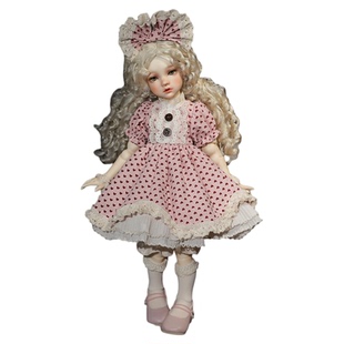 正版bjd娃娃六分Cecily赛茜复古洋娃娃风格卷发手工化妆古典玩偶