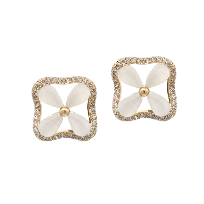 Chomel清新花韵耳钉耳环耳饰